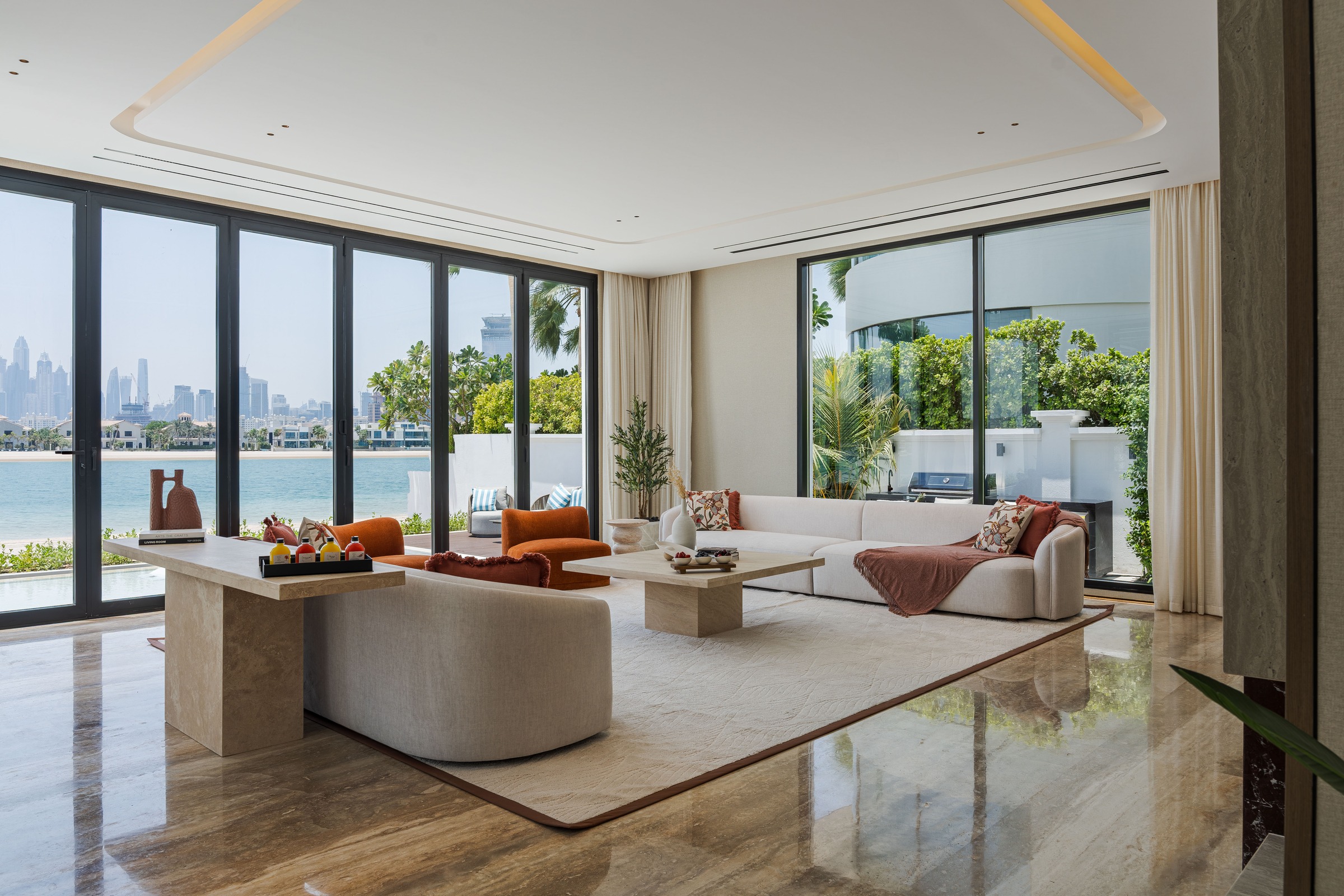 Frameless glazing in a luxury Dubai villa